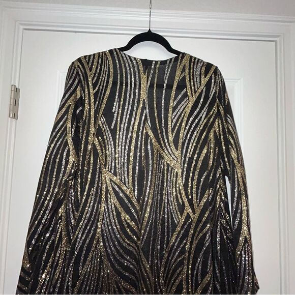 Lularoe Metallic Glitter Statement Long Sleeve Sarah Duster Long Cardigan Top - Picture 9 of 11